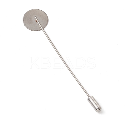 Tarnish Resistant 304 Stainless Steel Lapel Pins Base Settings STAS-E179-01P-1