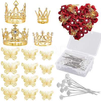Crown Zinc Alloy Cake Decoration AJEW-CP0008-85S-1