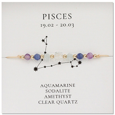 Natural Gemstone Constellation Beaded Bracelets NR2952-8-1