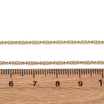 1.5MM 304 Stainless Steel Curb Chain Necklaces NJEW-T016-28G-1
