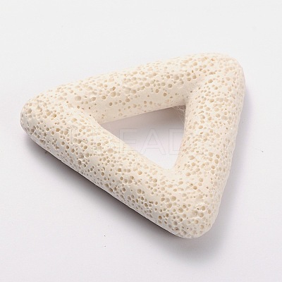 Synthetic Lava Rock Big Triangle Pendants G-O025-04A-1