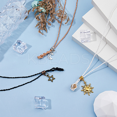 9Pcs 3 Styles Waxed Polyester Cord Necklace Sets NJEW-HS00001-1