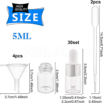 DIY 5ml Glass Dropper Bottles Kit DIY-BC0003-09B-1