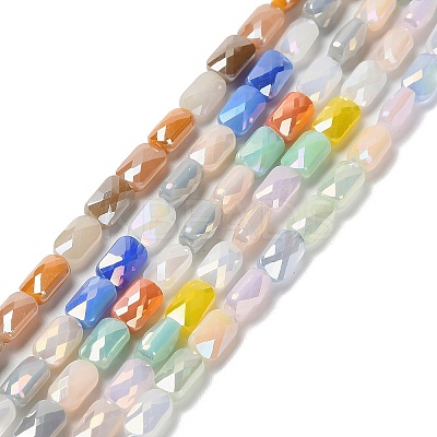 Electroplate Glass Beads Strands EGLA-P065-02A-1