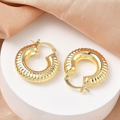 Brass Hoop Earrings for Women KK-CBAD851-40G-1