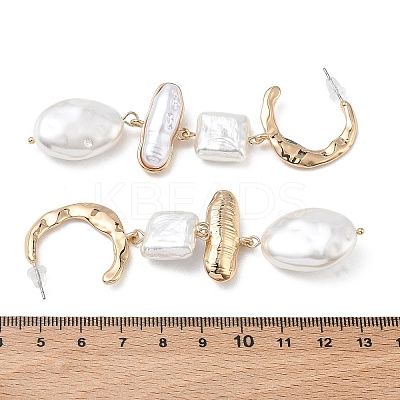 Zinc Alloy Dangle Stud Earrings EJEW-L314-01A-1