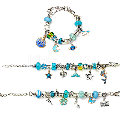 DIY Alloy European Bracelets Making Kits DIY-I108-01B-1