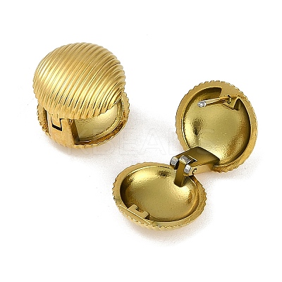 PVD Vacuum Plating 304 Stainless Steel Round Hoop Earrings EJEW-Z075-03G-1