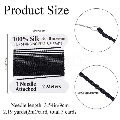 5Pcs Pure Silk Cord OCOR-BBC0001-03A-1