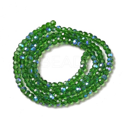 Electroplate Transparent Glass Beads Strands EGLA-A035-T3mm-L11-1