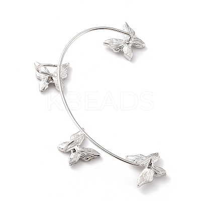 Butterfly Crystal Rhinestone Cuff Earrings for Girl Women Gift EJEW-F275-02A-P-1