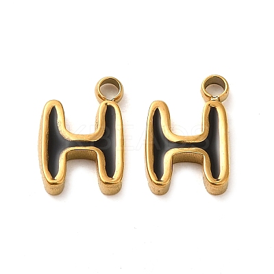 304 Stainless Steel Enamel Charms STAS-L022-292G-H-1