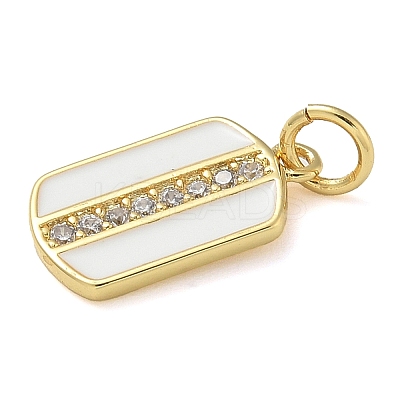 Rack Plating Brass Micro Pave Cubic Zirconia Pendants KK-K392-03G-04-1