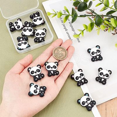 12Pcs 3 Colors Food Grade Eco-Friendly Silicone Focal Beads SIL-CA0001-28-1