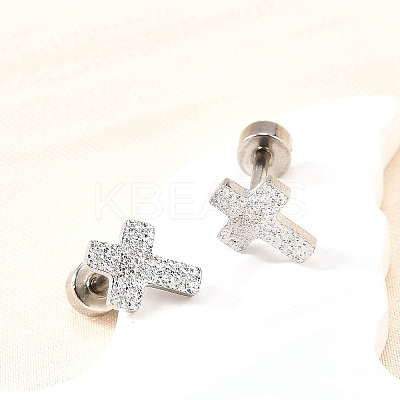304 Stainless Steel Stud Earrings EJEW-H161-01P-G-1