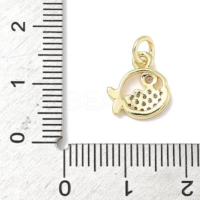 Brass Micro Pave Cubic Zirconia Charms ZIRC-I356-13G-01-1