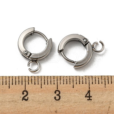 Tarnish Resistant 201 Stainless Steel Huggie Hoop Earrings Findings STAS-A167-01I-P-1