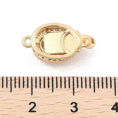 Brass Micro Pave Cubic Zirconia Box Clasps KK-C080-12G-03-1