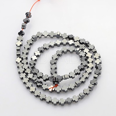 Electroplate Non-magnetic Synthetic Hematite Beads Strands G-J211-01-1