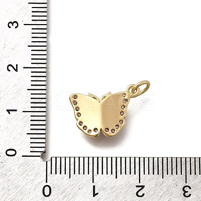 Brass Micro Pave Cubic Zirconia Pendants KK-Q043-03G-1