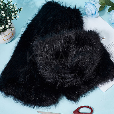 Polyester Imitation Fox Hair Boot Cover AJEW-WH0570-04B-1