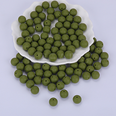 Round Silicone Focal Beads SI-JX0046A-137-1