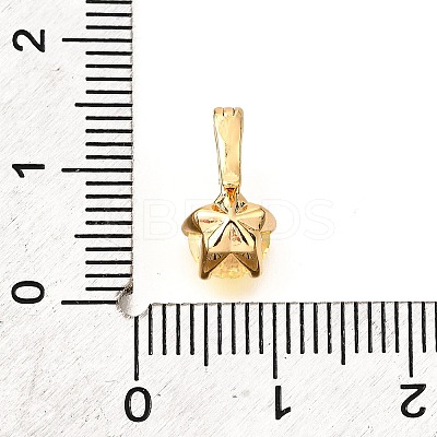 Brass Micro Pave Cubic Zirconia Charms KK-D356-05B-G-1