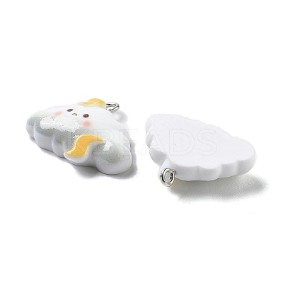 Weather Theme Opaque Resin Pendants LS-RESI-R444-01B-1