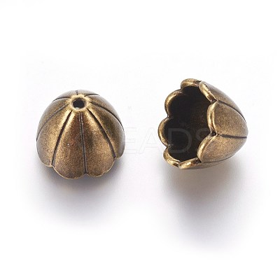 Tibetan Style Alloy Bead Caps TIBE-5211-AB-FF-1
