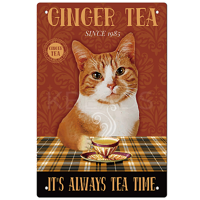 Vintage Metal Tin Sign AJEW-WH0189-031-1