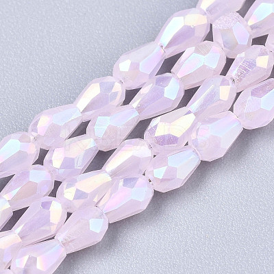 Electroplate Glass Beads Strands EGLA-S194-02A-B02-1