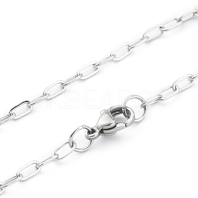 Non-Tarnish 304 Stainless Steel Paperclip Chain NJEW-H205-02P-1