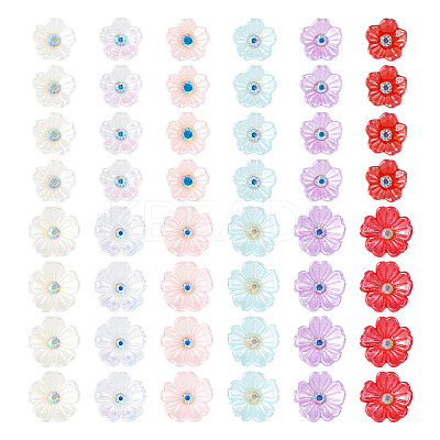 96Pcs 12 Styles Opaque Resin Pave Rhinestone Cabochons RESI-TA0002-33-1