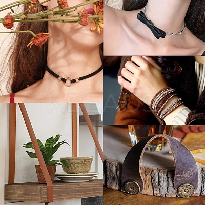 Micro Fiber Imitation Leather Cord LC-WH0001-01E-1