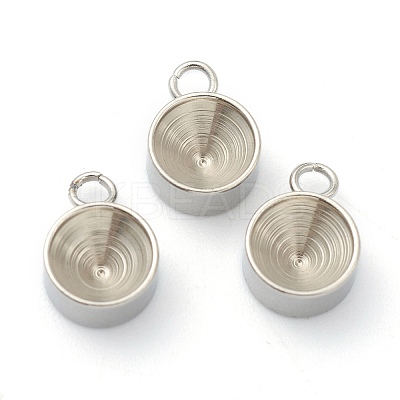 Non-Tarnish 202 Stainless Steel Pendant Rhinestone Settings LS-X-STAS-F266-21D-P-1