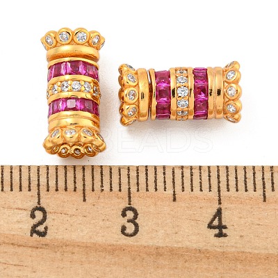 925 Sterling Silver Micro Pave Cubic Zirconia Screw Clasps STER-U001-05C-G-1