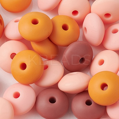 20Pcs 4 Colors Food Grade Eco-Friendly Silicone Focal Beads SIL-YW0001-12C-1