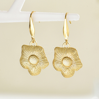Elegant 201 Stainless Steel Sunflower Dangle Earrings EB0888-1