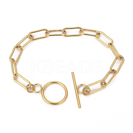 304 Stainless Steel Paperclip Chain Bracelets LS-STAS-P001-59G-1