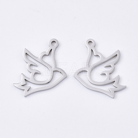 Tarnish Resistant 201 Stainless Steel Pendants STAS-T045-43P-1