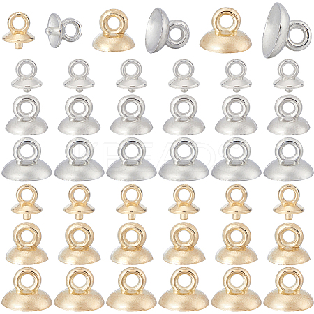 360Pcs 6 Style Plastic Bead Cap Pendant Bails & Cup Peg Bails KY-SC0001-96-1