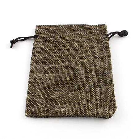 Burlap Packing Pouches Drawstring Bags ABAG-Q050-10x14-05-1