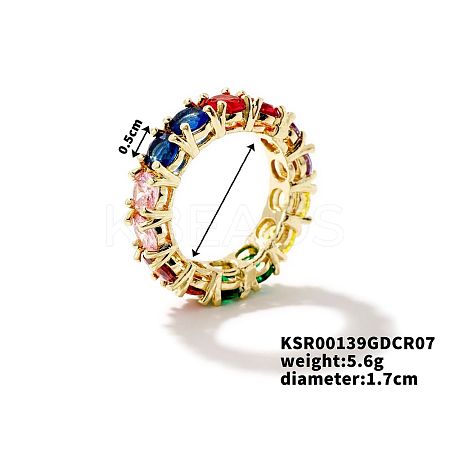 Fashionable European and American Style Brass Rhinestone Ring for Unisex YJ2734-2-1