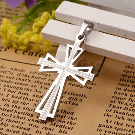 Tarnish Resistant 304 Stainless Steel Cross Pendants X-STAS-I035-31A-1