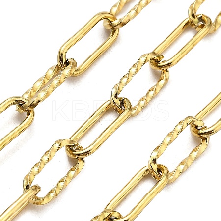 Ion Plating(IP) 304 Stainless Steel Oval Link Chains CHS-G039-15G-1