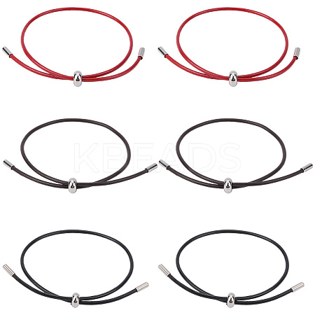 12Pcs 3 Colors Adjustable PU Leather Cord Slider Bracelets BJEW-SC0001-39P-1