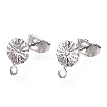 Non-Tarnish 304 Stainless Steel Stud Earring Findings STAS-E192-01P-03-1