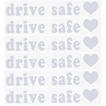 Laser PVC Drive Safe Self Adhesive Car Stickers STIC-WH0013-09A-1