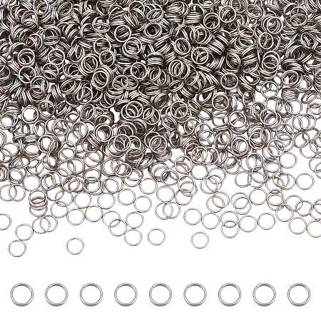 1500Pcs 304 Stainless Steel Split Rings STAS-ME0002-57-1