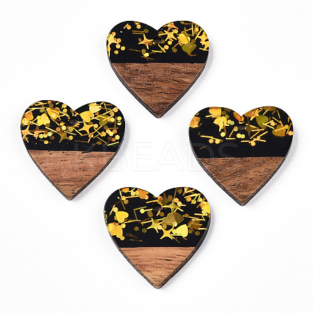 Opaque Resin & Walnut Wood Pendants LS-RESI-TAC0021-73-1